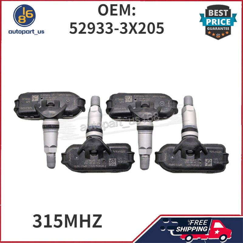 TPMS Ÿ̾ з ͸ ý , 2014-2018   2015-2016  Ʈ, 52933-3X205, 529333X205, 315MHZ, 4 
